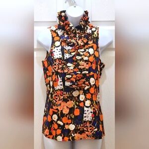 J. Crew / Ruffled Silk Sleeveless Blouse / Size 2